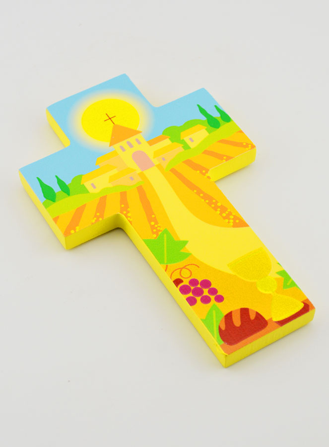 Cruz Infantil em Madeira Minha Primeira Comunhão - 15 cm (pic 3)
