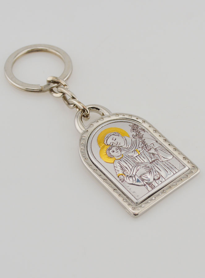 Llavero San Antonio de Pádua - Plata de Ley - 5 cm (pic 3)