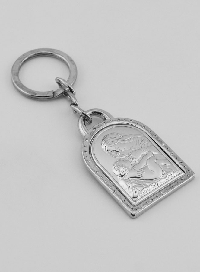 Llavero de Nuestra Señora de la Maternidad - Plata de Ley - 5 cm (pic 3)