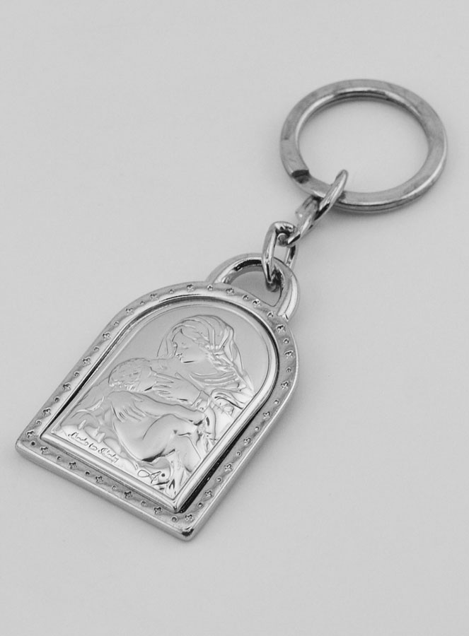Llavero de Nuestra Señora de la Maternidad - Plata de Ley - 5 cm (pic 4)