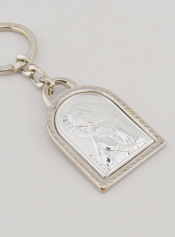 Llavero Nuestra Señora de la Ternura - Plata de Ley - 5 cm (pic 3)