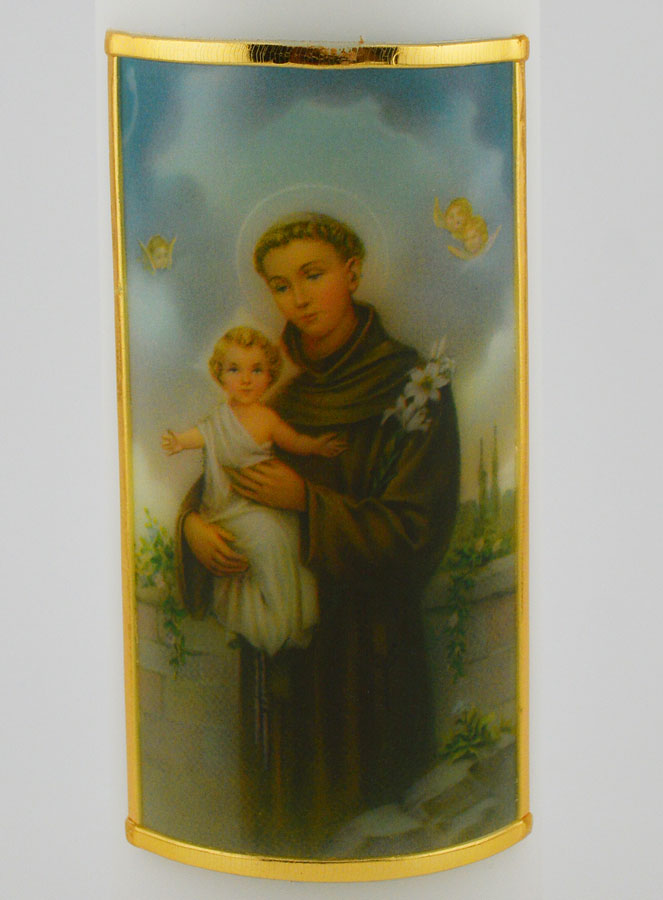 Cirio Religioso - Icono de San Antonio de Pádua - 15 cm (pic 3)