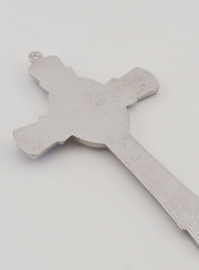 Cruz de Lourdes Azul 10 cm - Medalla de las Apariciones (pic 4)