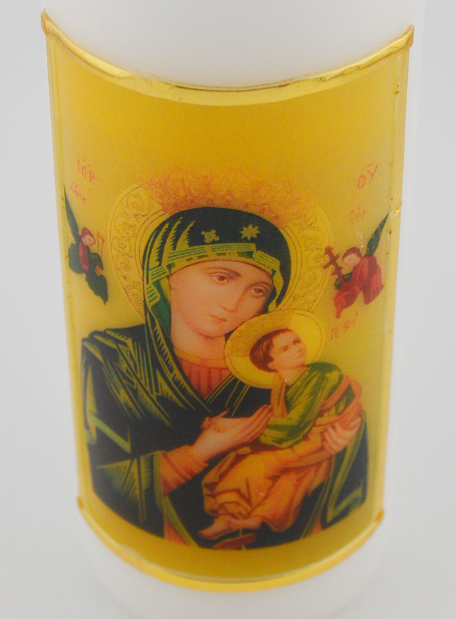 Cirio Religioso - Icono de Nuestra Señora del Perpetuo Socorro - 15 cm (pic 4)