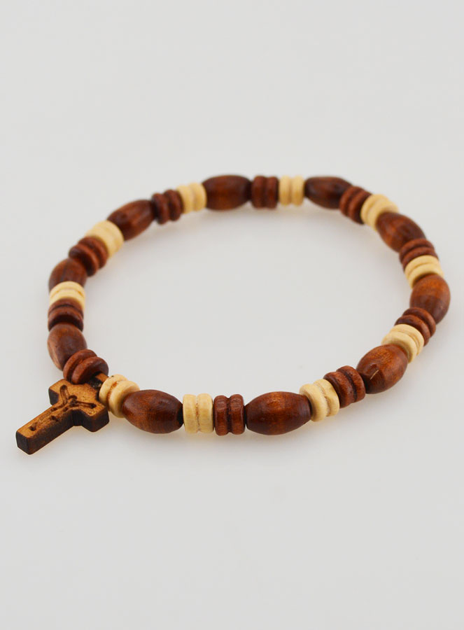 Pulsera Rosario Decenario de Madera (pic 3)