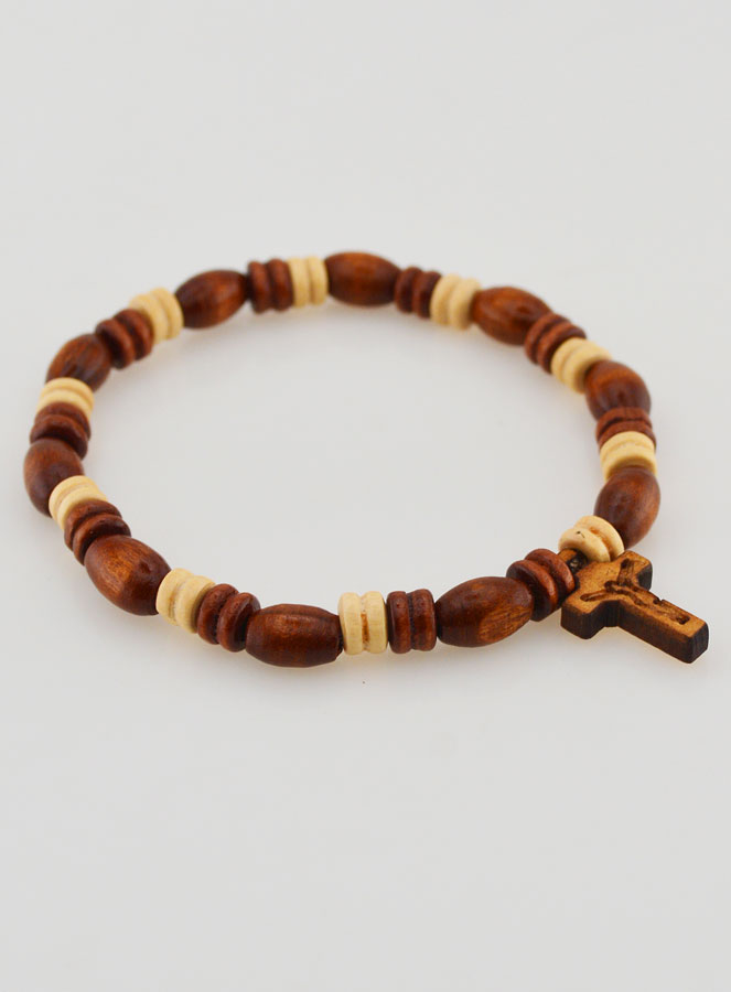 Pulsera Rosario Decenario de Madera (pic 4)