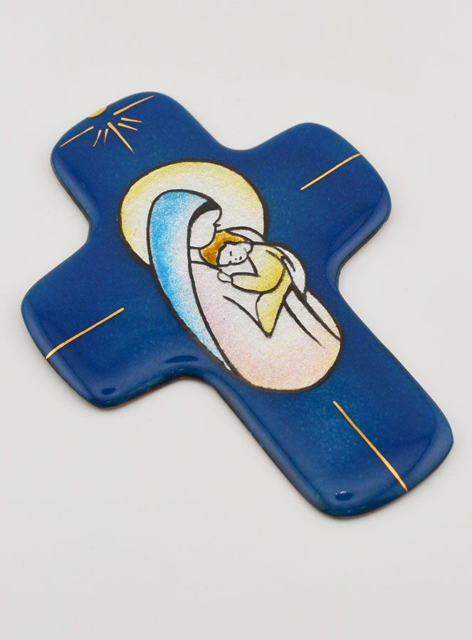 Cruz de Comunhão Virgem da Bondade em Esmaltes (pic 3)