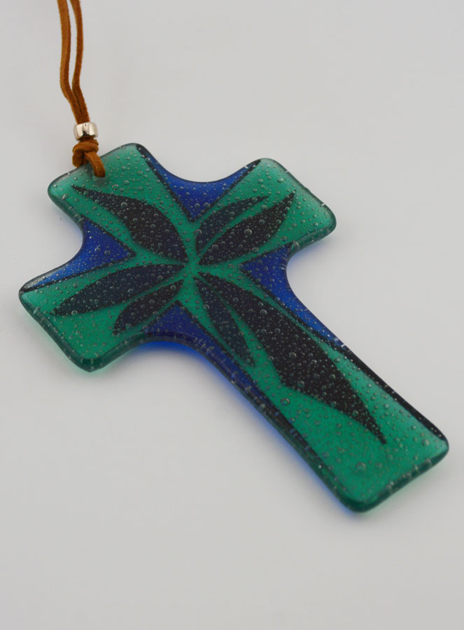 Cruz de Vidrio Artesanal (pic 4)