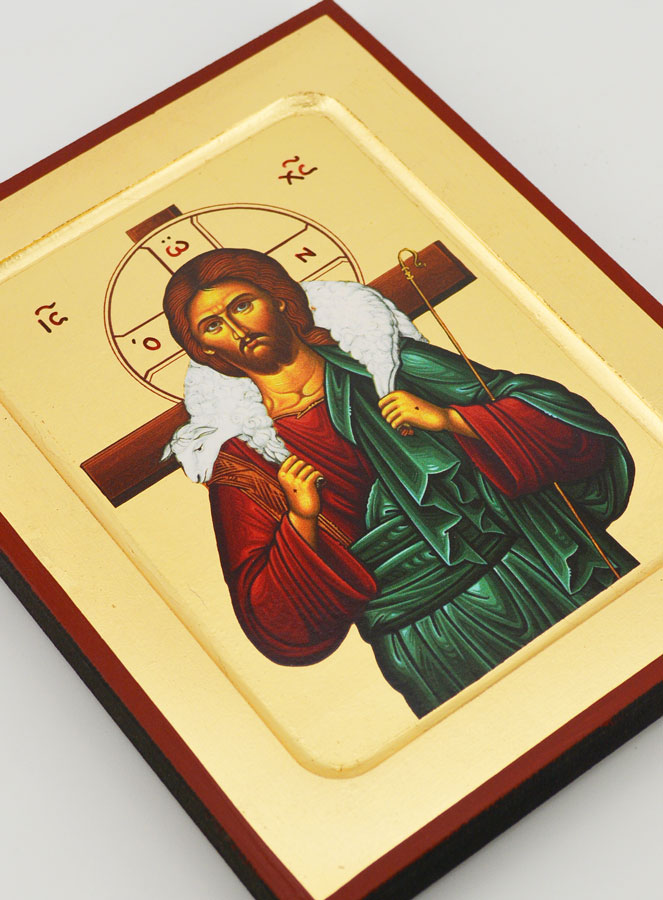 Ícono Bizantino del Cristo Buen Pastor (pic 3)