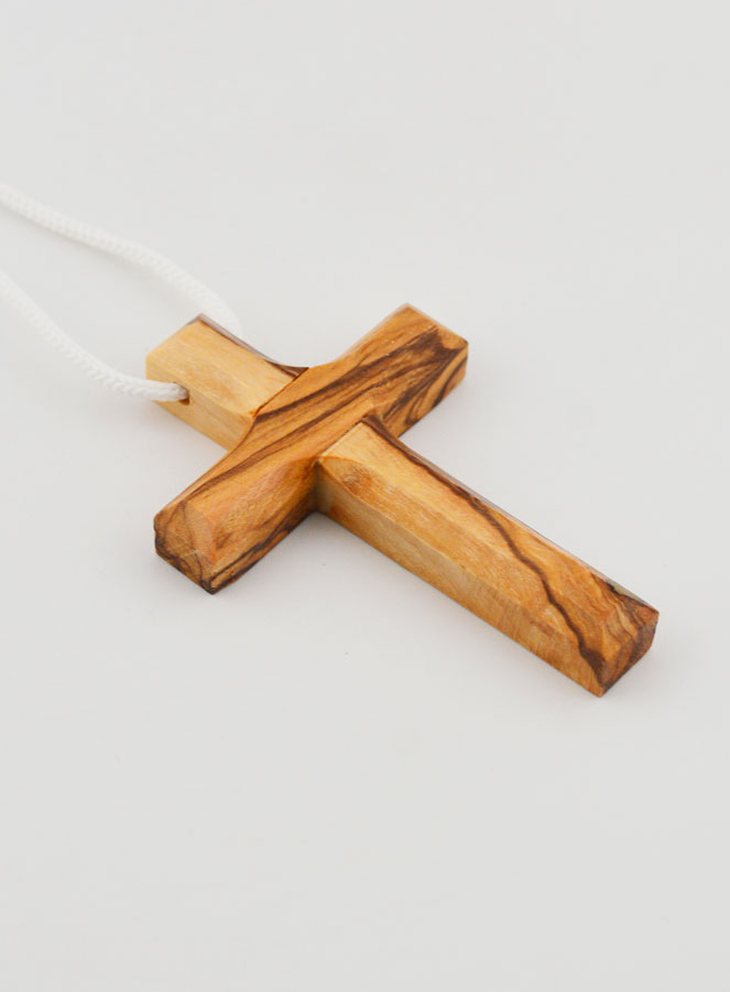 Cruz de alba de Comunhão em Madeira de Oliveira com Cordão (pic 4)