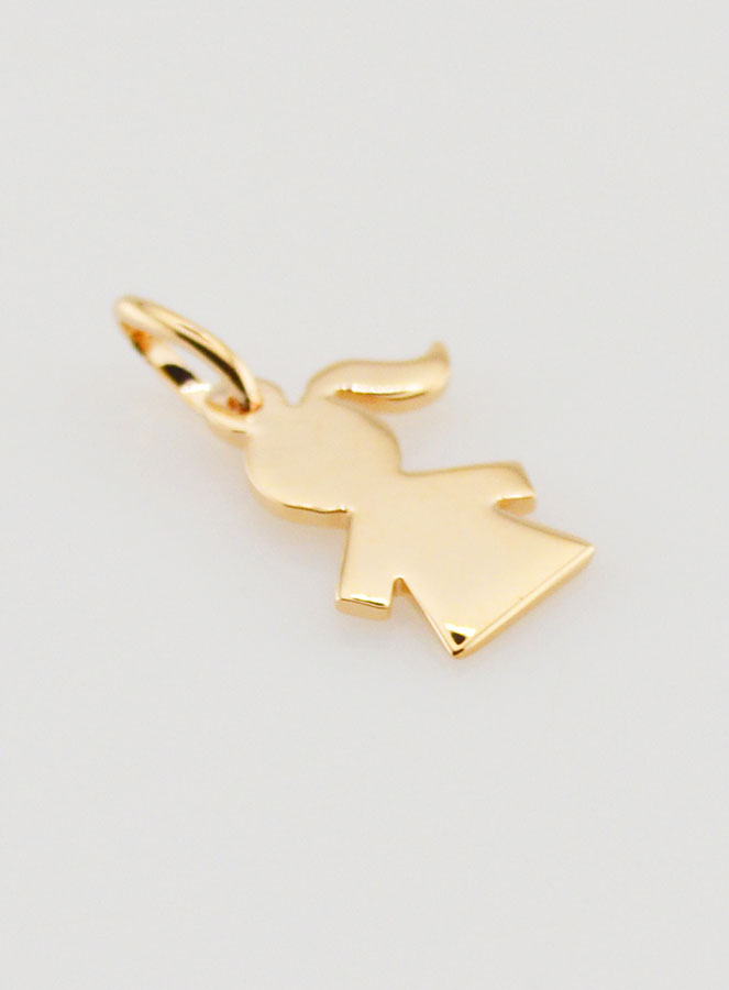 Pingente Menina Banhado a Ouro 18 Quilates (pic 3)