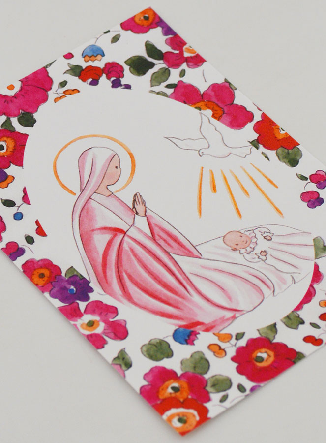 Estampa de Bautizo - Virgen María y Paloma (pic 3)
