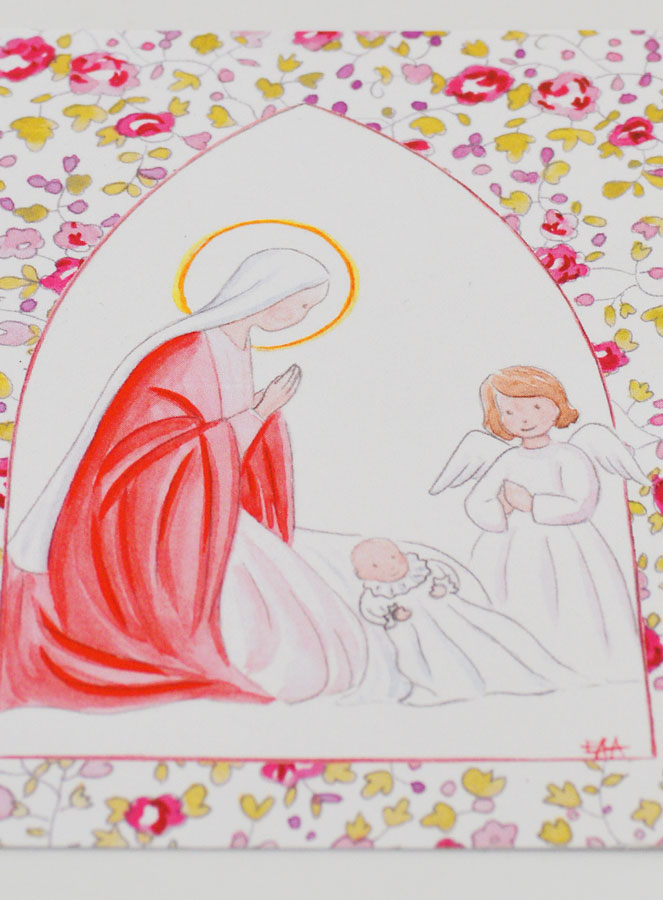 Imagem de Batismo - Virgem Maria e Anjo da Guarda - Rosa (pic 2)