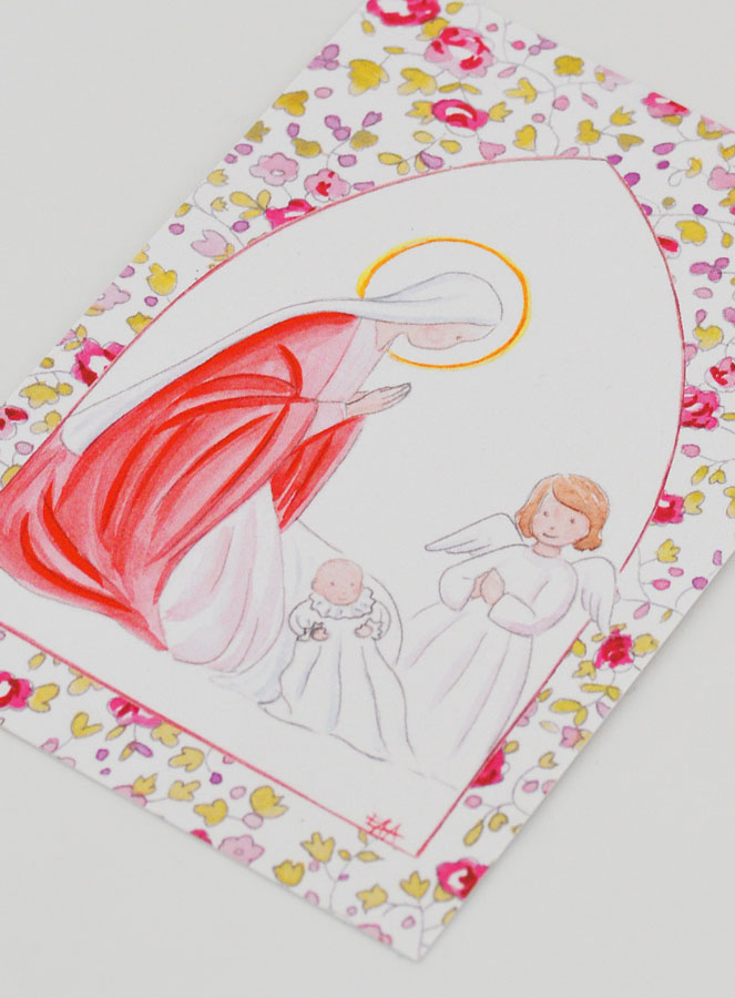 Imagem de Batismo - Virgem Maria e Anjo da Guarda - Rosa (pic 4)