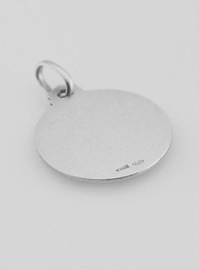 Medalha de Baptismo Sagrado Coração de Jesus em Prata - 18 mm (pic 4)