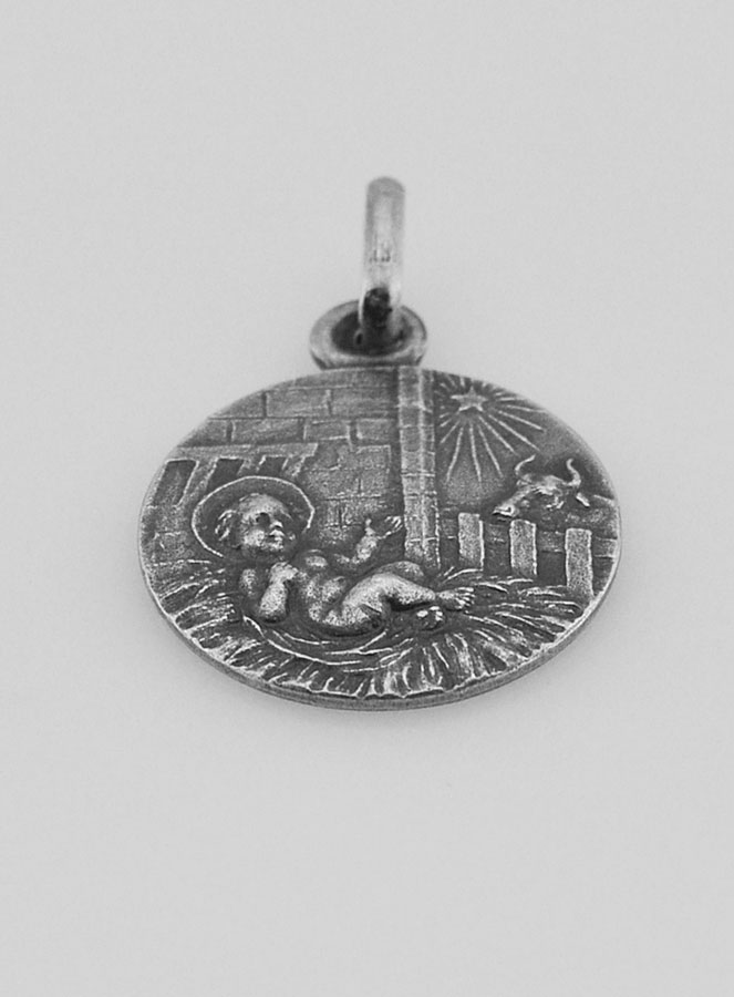 Medalha de Baptismo Natividade de Cristo em Prata 925/1000 (pic 2)