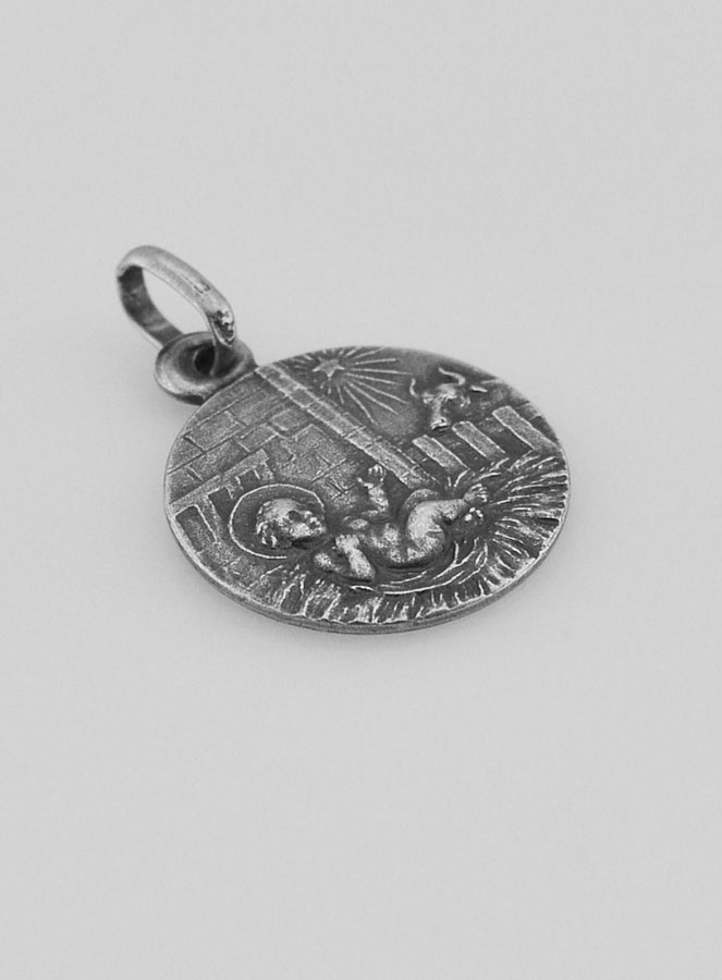 Medalha de Baptismo Natividade de Cristo em Prata 925/1000 (pic 3)