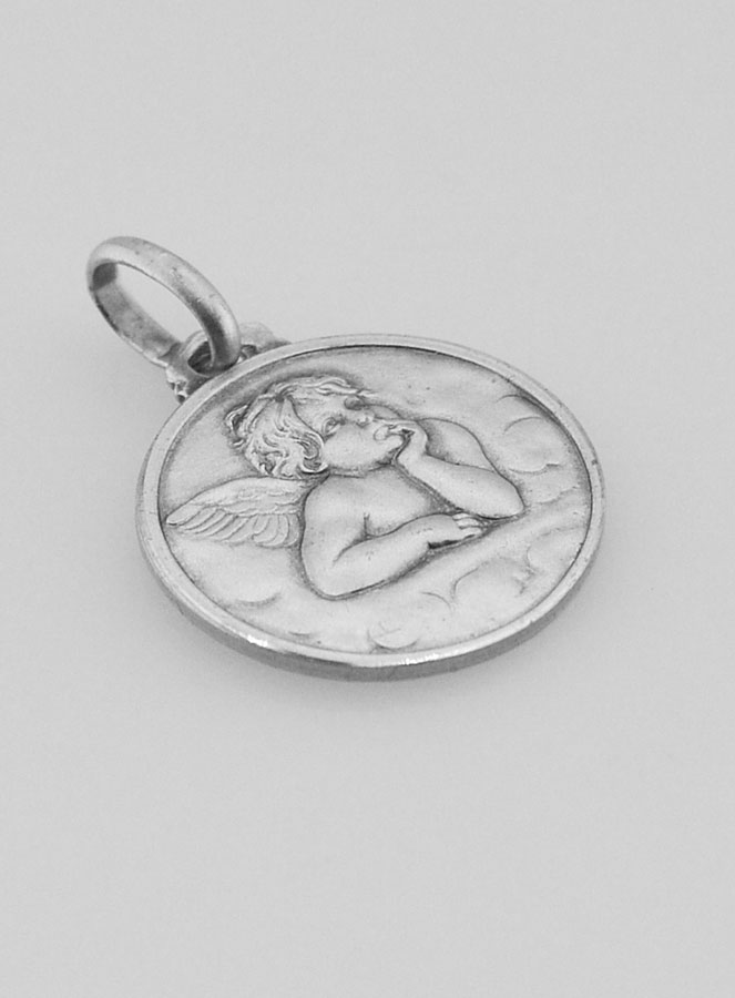 Medalha de Baptismo Anjo da Guarda em Prata Maciça 925/1000 (pic 3)