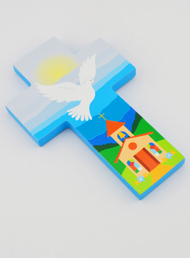Cruz Paloma Espíritu Santo e Iglesia - Regalo de Bautismo (pic 3)