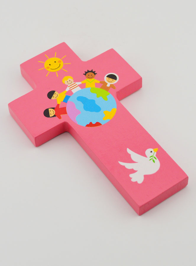 Cruz de Madera Niños del Mundo (pic 3)