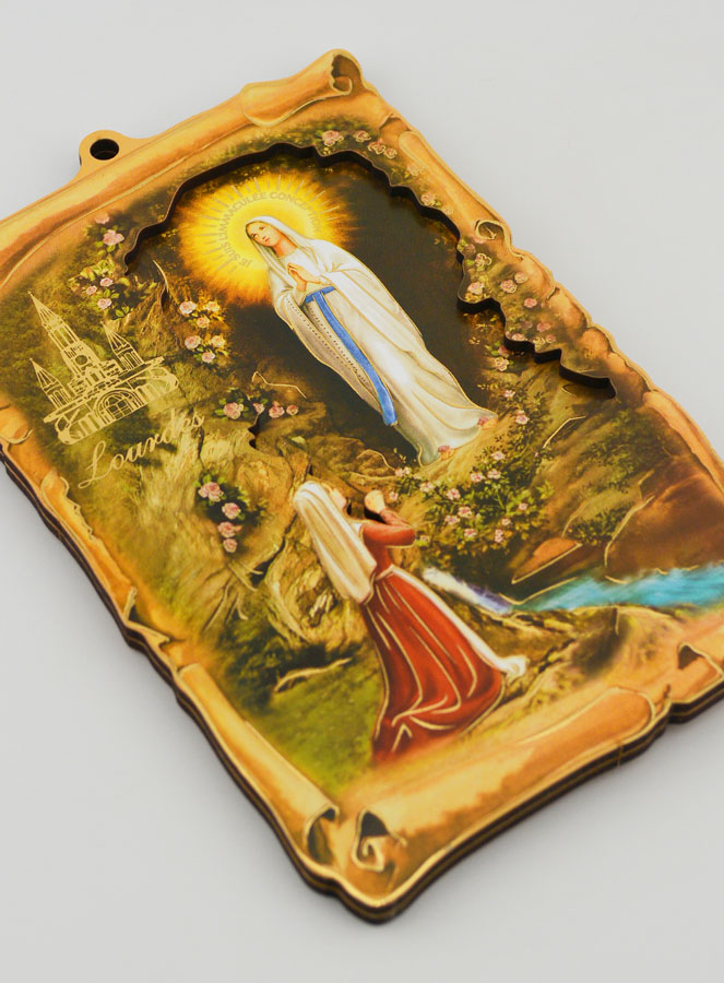 Ícono Recuerdo Nuestra Señora de Lourdes - 15 cm (pic 3)