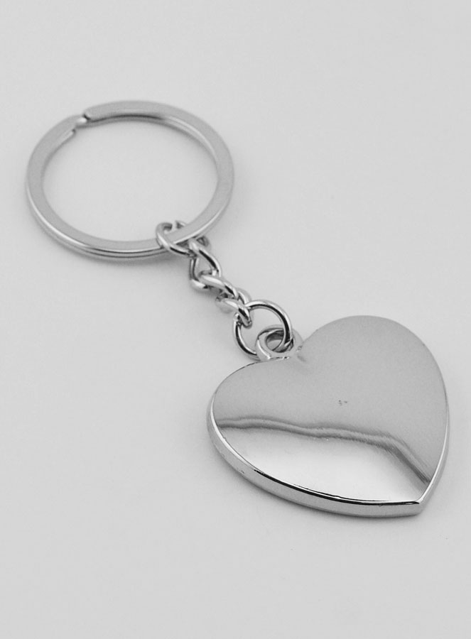 Llavero Corazón Ángel de la Guarda Plata y Diamantes Strass- 4 cm (pic 4)