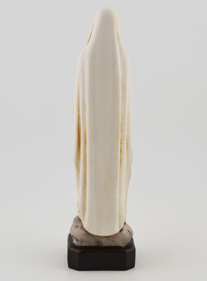 Estatuilla Nuestra Señora de Lourdes Policromada sobre una Base - 15 cm (pic 4)