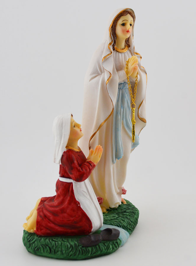 Estatuilla Nuestra Señora de Lourdes y Santa Bernadette - 18 cm (pic 3)