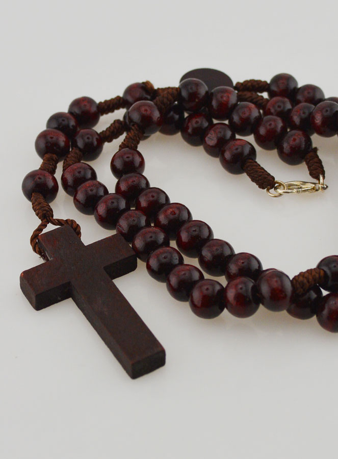Rosario de Madera Collar en Cordón - 40 cm (pic 4)