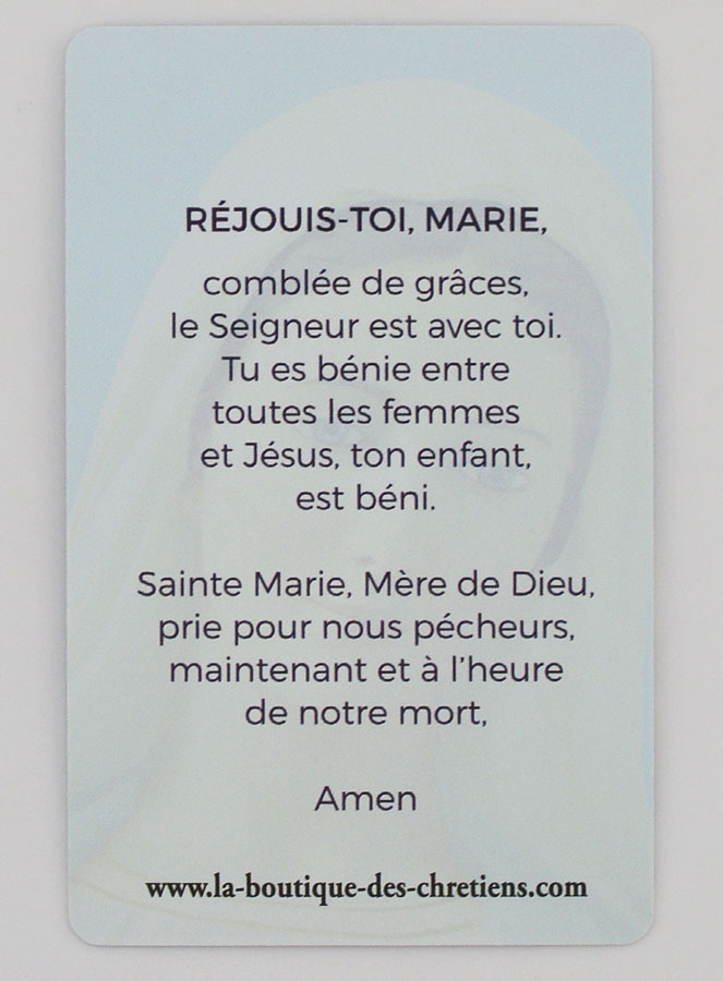 Lote de 10 Estampas de Oración - Alégrate María (pic 4)