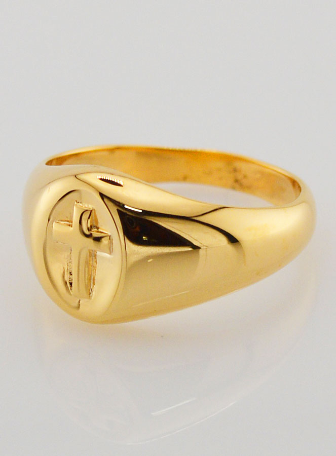 Anillo Sello Cruz de Cristo - Talla 58 (pic 3)