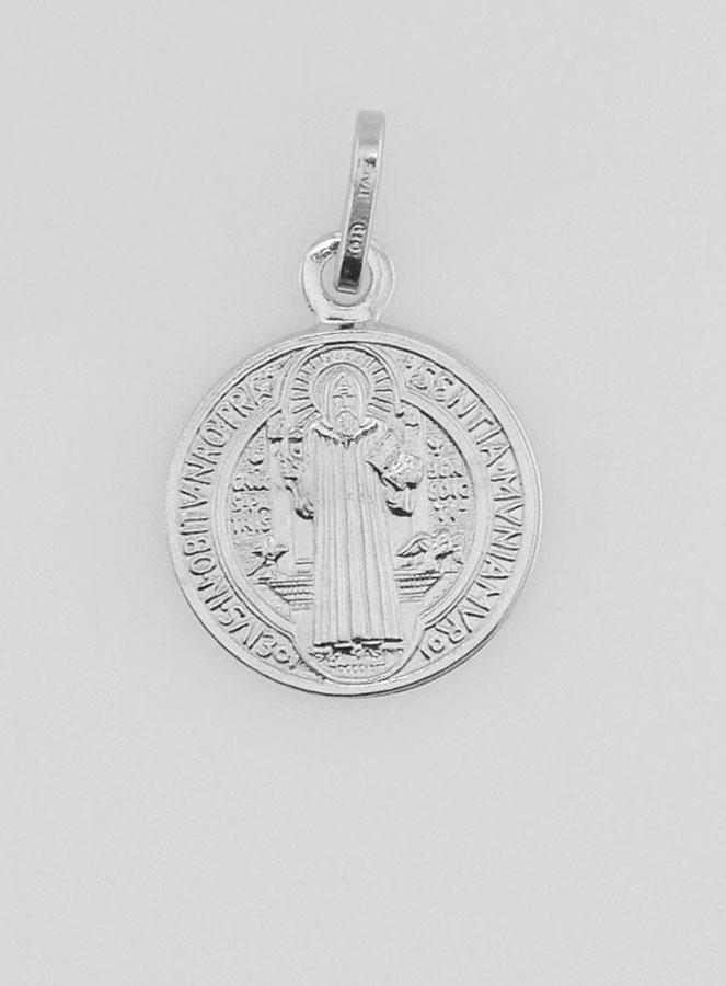 Medalla San Benito de Plata de Ley - 15 mm (pic 4)