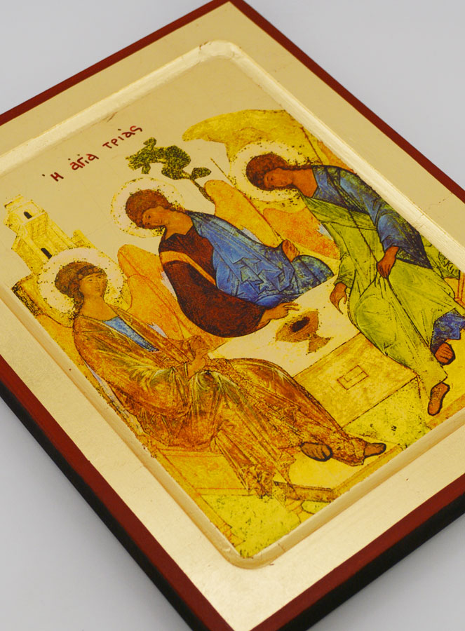 Ícone Bizantino Santíssima Trindade de Roublev - 24 cm (pic 3)