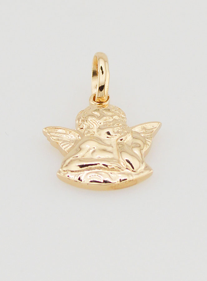 Pingente Anjo Protetor Banhado a Ouro - 14 mm (pic 2)