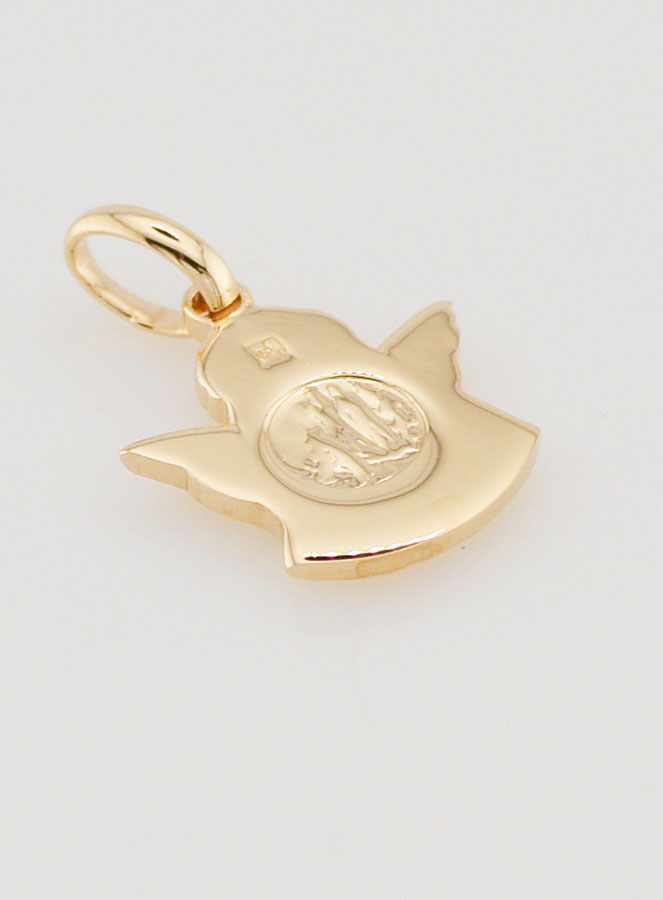 Pingente Anjo Protetor Banhado a Ouro - 14 mm (pic 4)