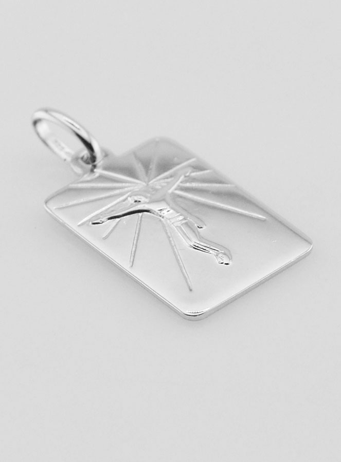 Medalha Placa Jesus Cristo em Prata 925/1000 (pic 3)