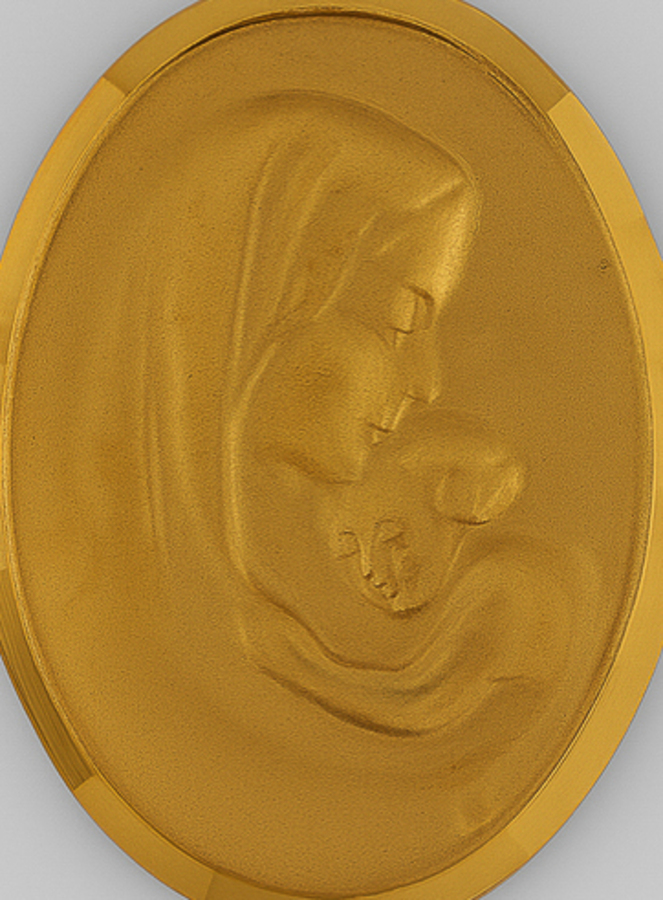 Medalla Virgen con el Niño de Oro 374/1000 (pic 2)