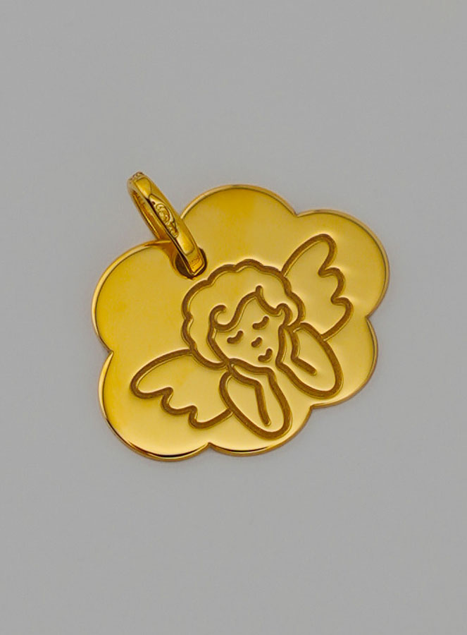 Medalla Ángel Protector - Nube de Oro 375/1000 (pic 2)