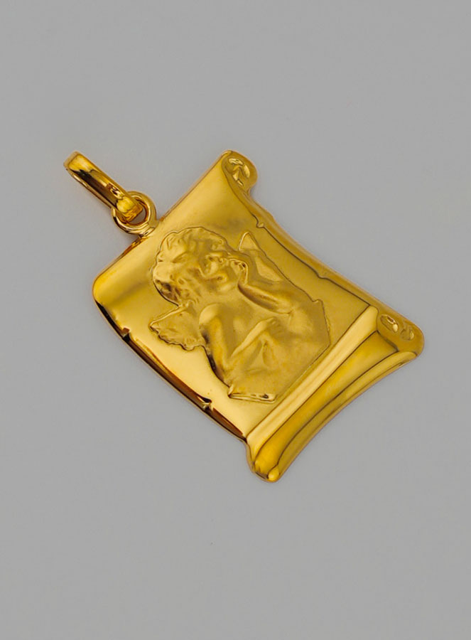 Medalla Pergamino Ángel de la Guarda de Oro 375/1000 (pic 2)
