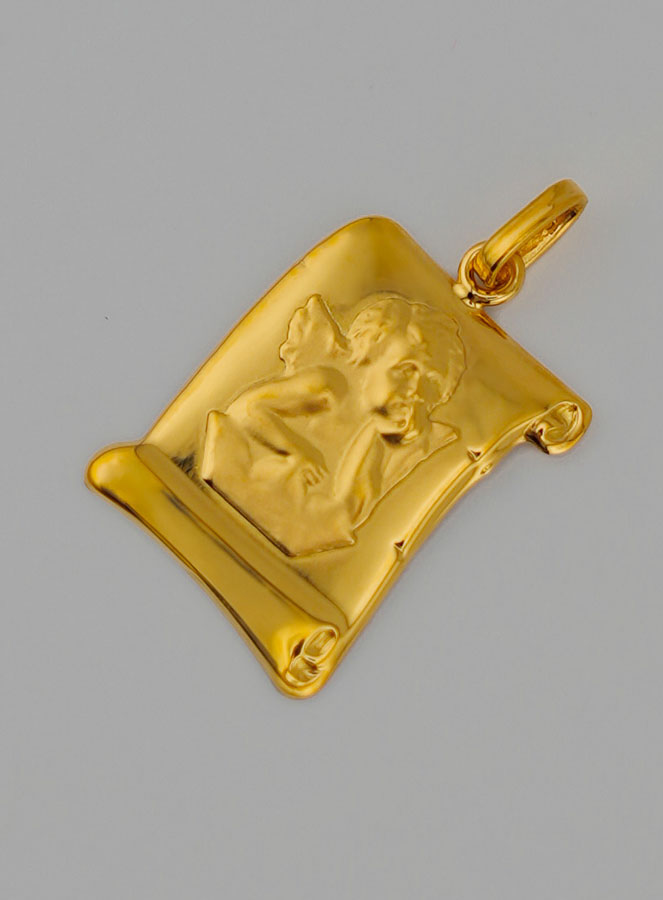Medalla Pergamino Ángel de la Guarda de Oro 375/1000 (pic 3)