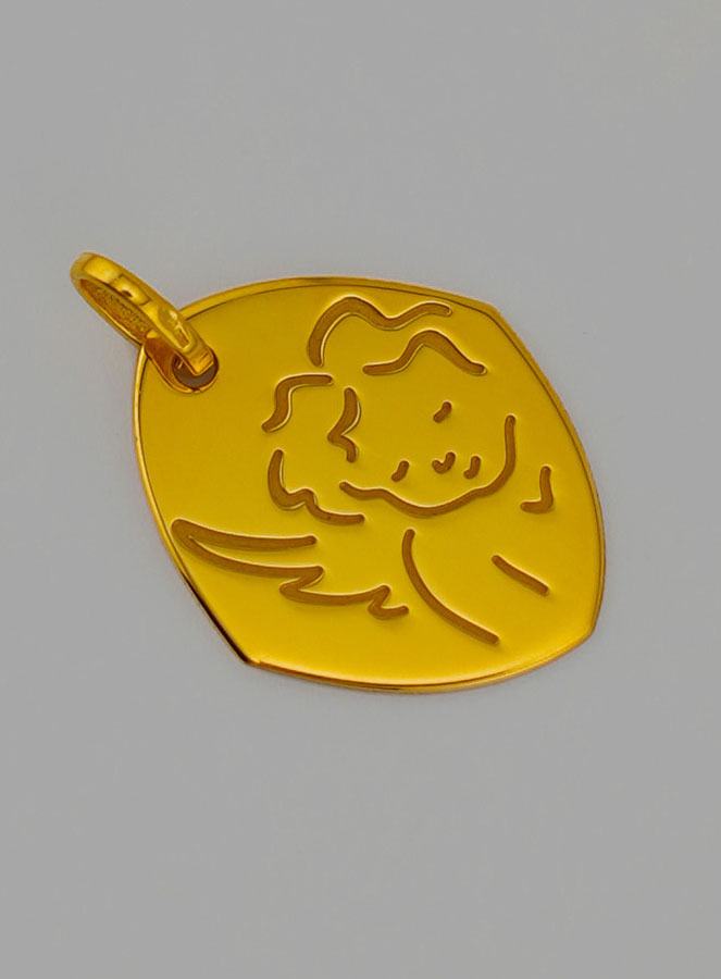 Medalla Ángel Protector - Rombo de Oro 375/1000 (pic 2)