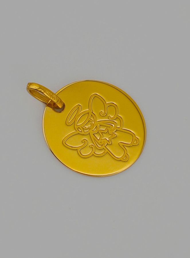 Medalla Ángel de la Guarda Modelo Niño de Oro 375/1000 (pic 2)