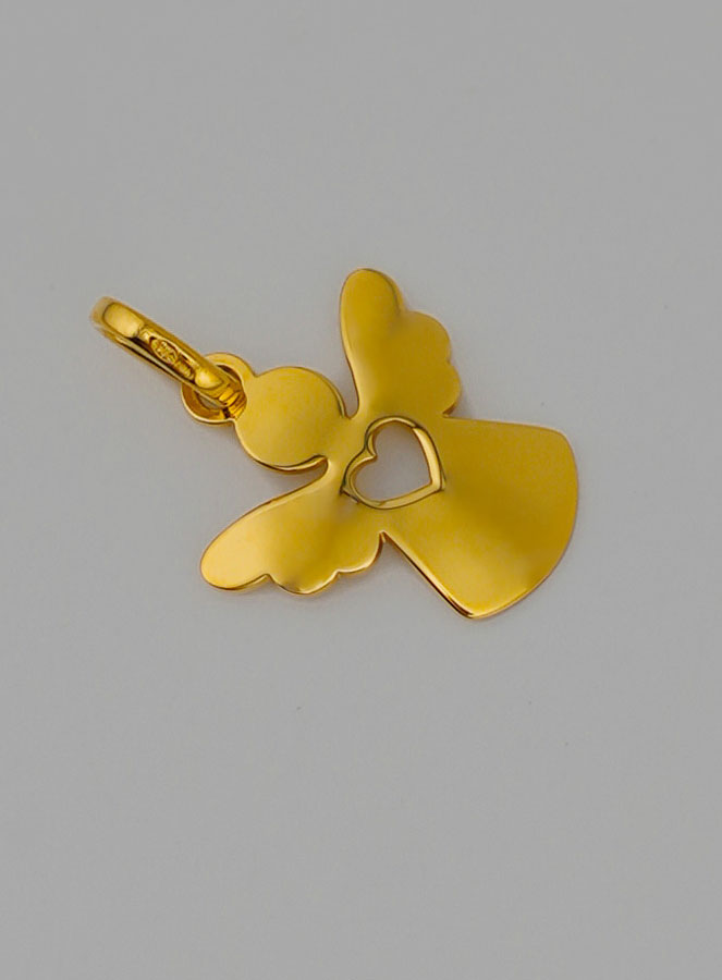 Medalla Corazón Ángel de la Guarda de Oro 9 Kilates (pic 2)