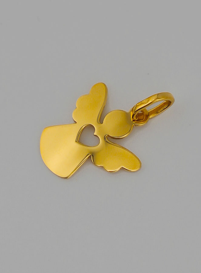 Medalla Corazón Ángel de la Guarda de Oro 9 Kilates (pic 3)