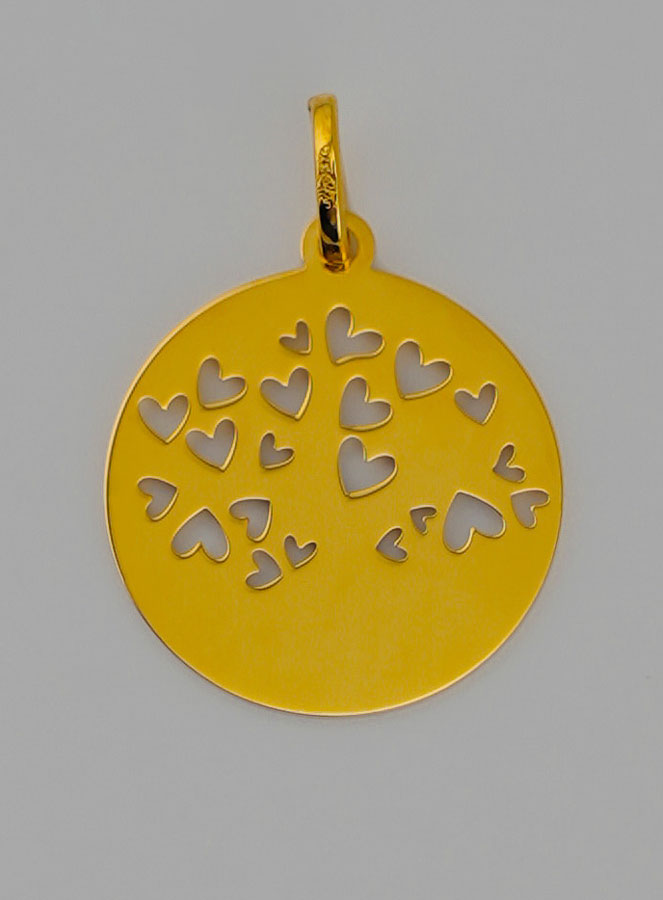 Medalla Árbol de Vida y Corazón Rojo de Oro (pic 4)