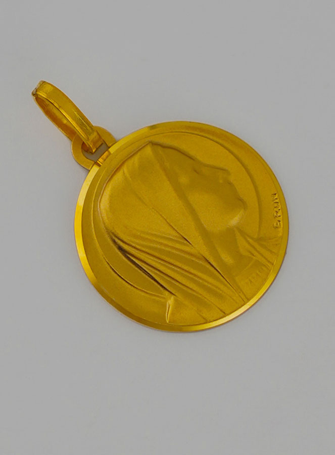 Medalla Virgen María con Velo de Oro (pic 2)
