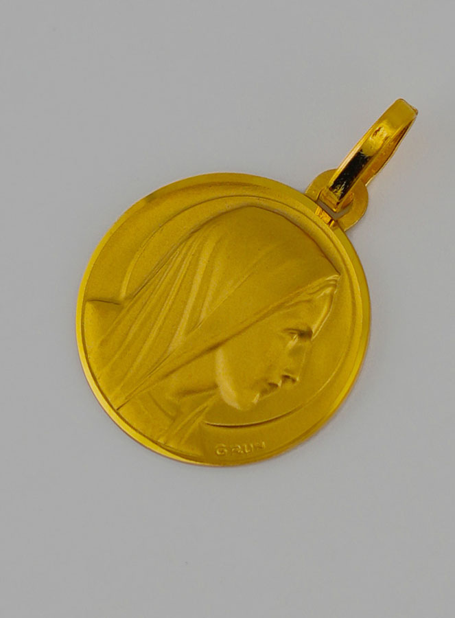 Medalla Virgen María con Velo de Oro (pic 3)