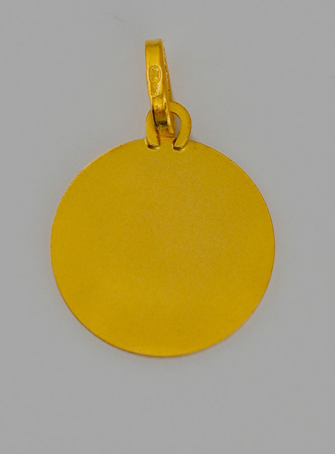 Medalla de Bautizo Clásica Virgen María con Velo de Oro (pic 4)