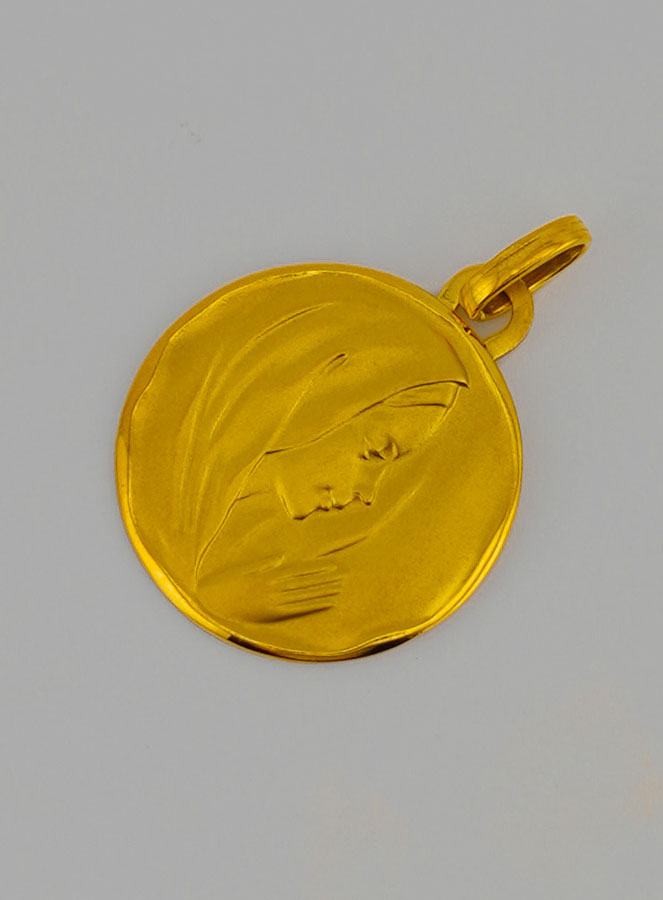 Medalla Virgen María del Velo Perfil Derecho de Oro (pic 3)