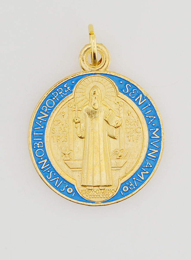 Medalla de San Benito de Metal Dorado- 2.1 cm (pic 4)